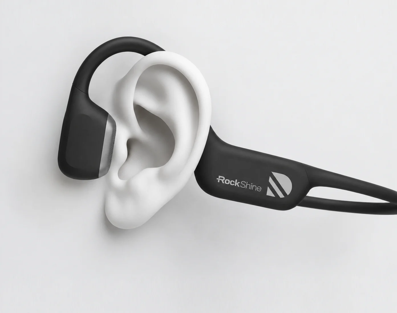 R1 open-ear fit leaving the ears uncovered