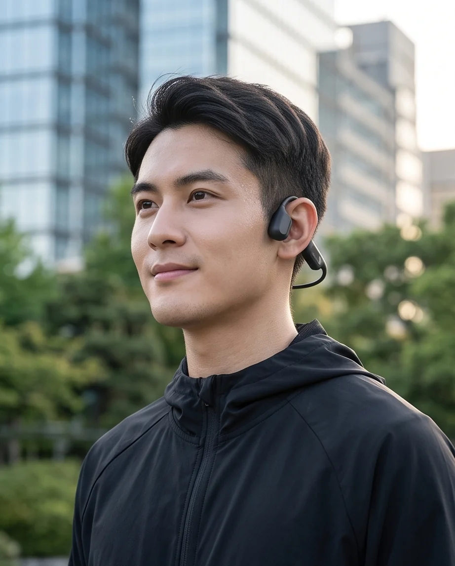 A man wearing R1 in the city